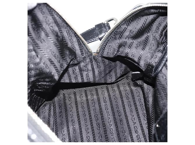PRADA Hand Bag Leather 2way Black Silver - vista 23