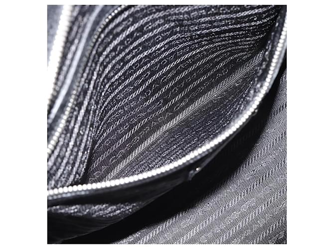 PRADA Hand Bag Leather 2way Black Silver - vista 25
