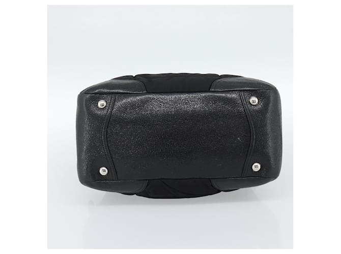 PRADA Hand Bag Leather 2way Black Silver - vista 7