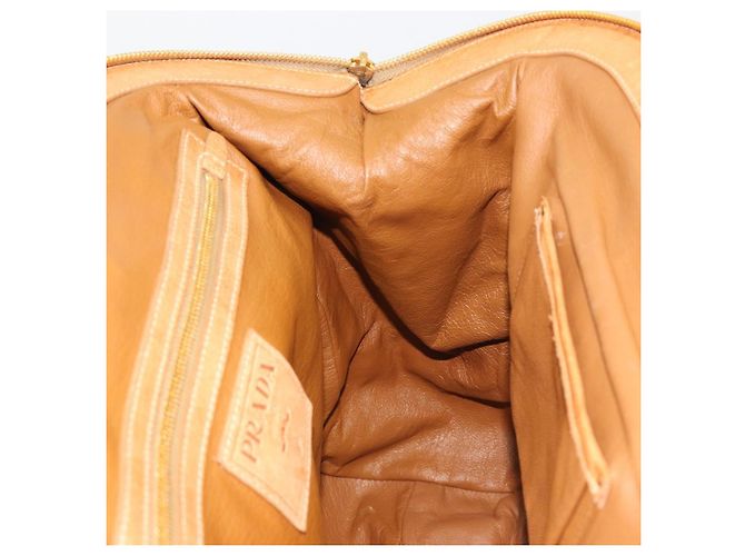 PRADA Shoulder Bag Leather 2way Brown Gold - vista 21