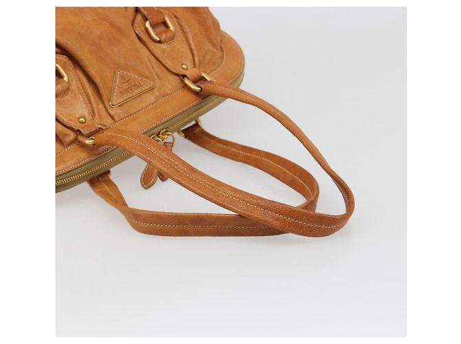 PRADA Shoulder Bag Leather 2way Brown Gold - vista 7