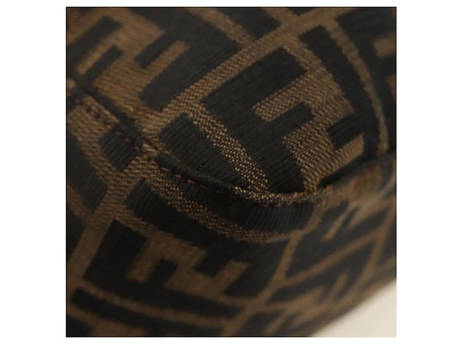 FENDI Zucca Canvas Mamma Baguette Shoulder Bag Black Brown - vista 15