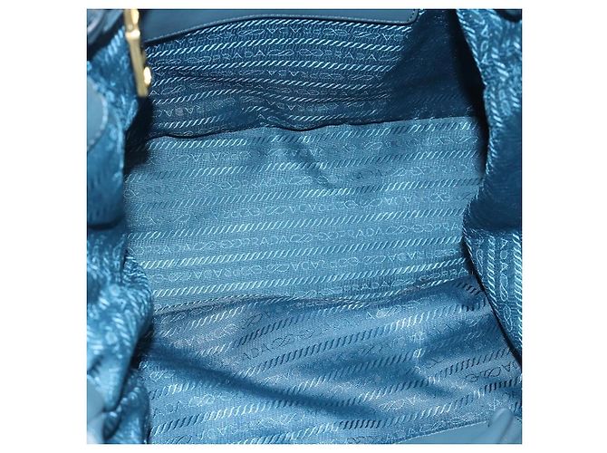 PRADA Gathered Hand Bag Nylon 2way Green Gold - vista 10