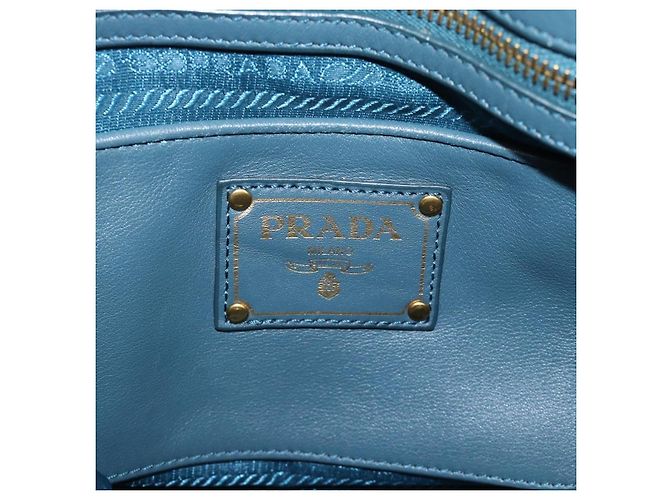 PRADA Gathered Hand Bag Nylon 2way Green Gold - vista 19