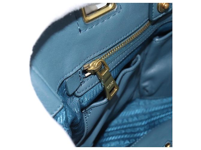 PRADA Gathered Hand Bag Nylon 2way Green Gold - vista 24