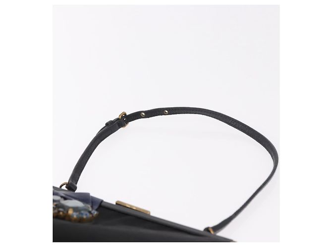 Miu Miu Hand Bag Satin Black Gold - vista 8