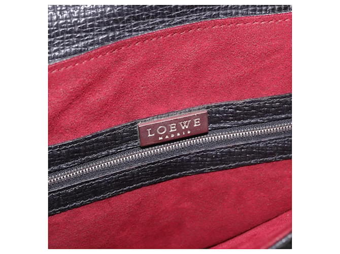 LOEWE Hand Bag Leather Black Silver - vista 11