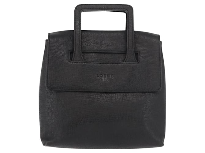 LOEWE Hand Bag Leather Black Silver - vista 13