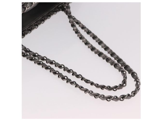 CHANEL Matelasse Chain Me Shoulder Bag Leather Silver CC - vista 7