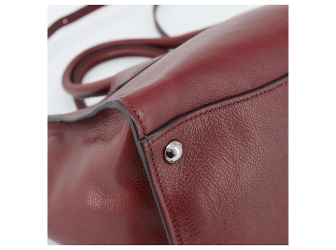 PRADA Hand Bag Leather 2way Red Silver - vista 16