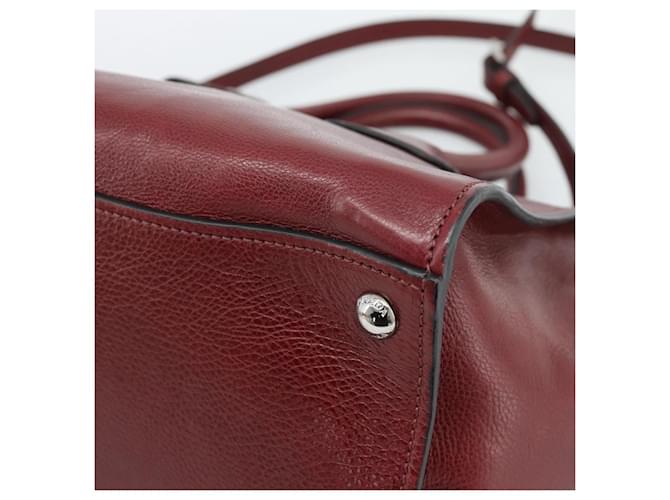 PRADA Hand Bag Leather 2way Red Silver - vista 17