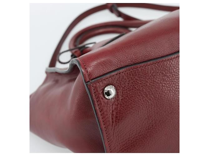 PRADA Hand Bag Leather 2way Red Silver - vista 18