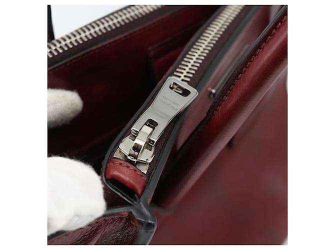 PRADA Hand Bag Leather 2way Red Silver - vista 26