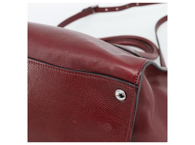 PRADA Hand Bag Leather 2way Red Silver - vista 9