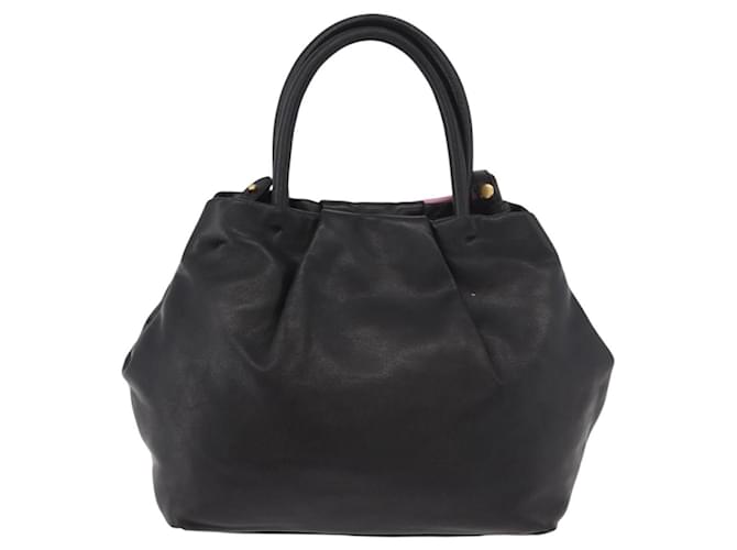 Bolsa de mão PRADA em couro 2way Preta Dourada - vista 2