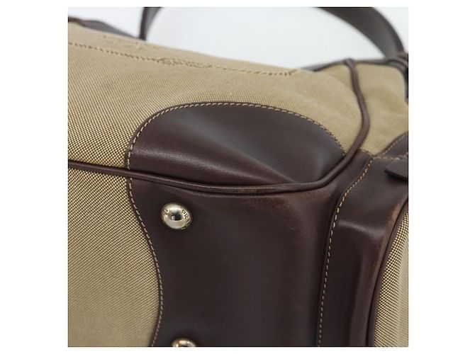 PRADA Jacquard Shoulder Bag Canvas Beige Gold - vista 15