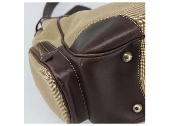 PRADA Jacquard Shoulder Bag Canvas Beige Gold - vista 8