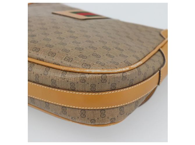 Gucci Micro GG Supreme Web Sherry Line Lederhandtasche in beige, authentisch BA13575 - Ansicht 12