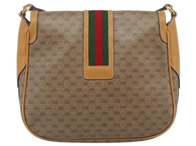 Gucci Micro GG Supreme Web Sherry Line Lederhandtasche in beige, authentisch BA13575 - Ansicht 3