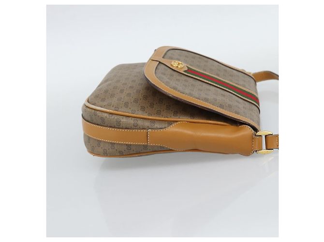 Gucci Micro GG Supreme Web Sherry Line Lederhandtasche in beige, authentisch BA13575 - Ansicht 5