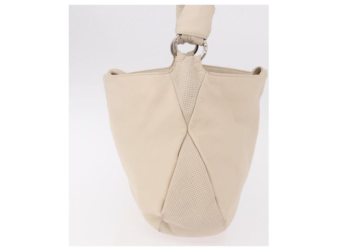 Borsa a tracolla LOEWE in pelle avorio e oro, codice articolo 189347A. - vista 4