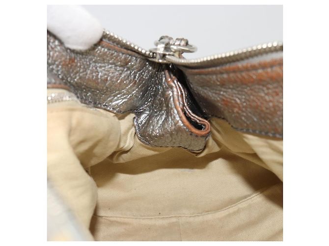 Chloé Bolsa de mão Chloe Paddington em couro prateado, autêntica, código am11924A. - vista 22