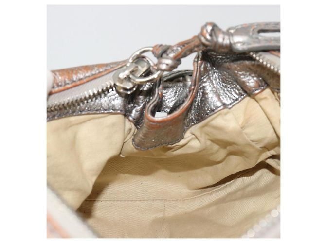 Chloé Bolsa de mão Chloe Paddington em couro prateado, autêntica, código am11924A. - vista 23