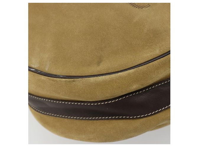 LOEWE Anagram Shoulder Bag Suede Beige Gold - vista 14