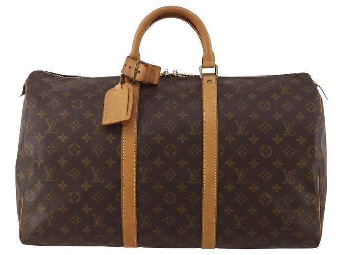 LOUIS VUITTON Monogram Keepall 50 Boston Bag M41426 LV - view 13