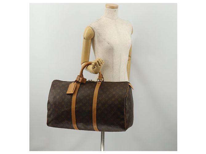LOUIS VUITTON Monogram Keepall 50 Boston Bag M41426 LV - view 23