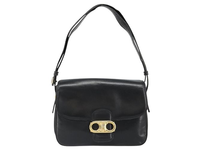Céline CELINE Shoulder Bag Leather Black Gold - vista 13