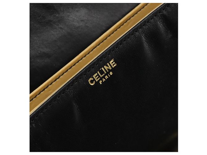 Céline CELINE Shoulder Bag Leather Black Gold - vista 18