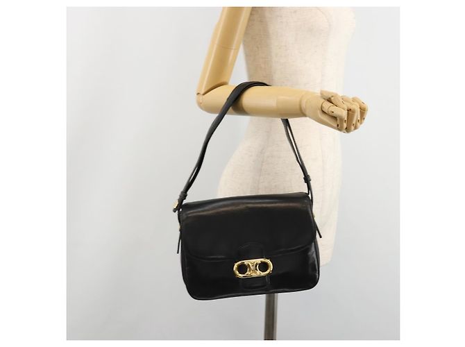 Céline CELINE Shoulder Bag Leather Black Gold - vista 25