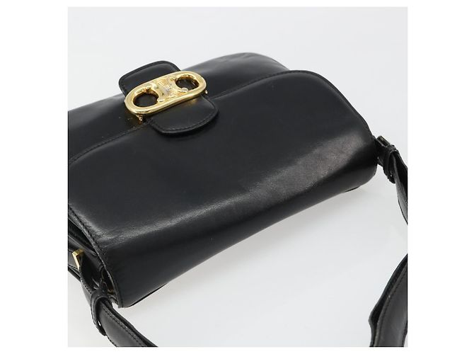 Céline CELINE Shoulder Bag Leather Black Gold - vista 6