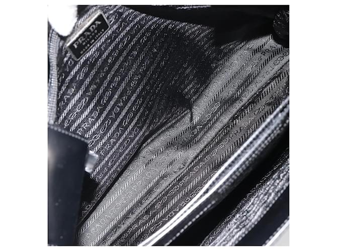 PRADA Hand Bag Nylon Black Silver - vista 10