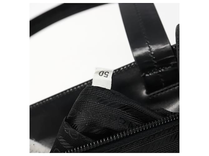 PRADA Hand Bag Nylon Black Silver - vista 11