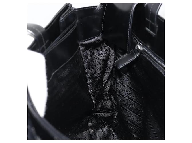 PRADA Hand Bag Nylon Black Silver - vista 20