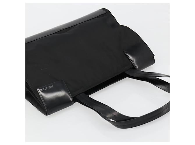 PRADA Hand Bag Nylon Black Silver - vista 6