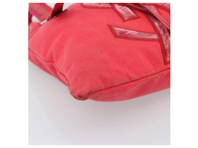 SAINT LAURENT Tote Bag Canvas Pink Silver - vista 11