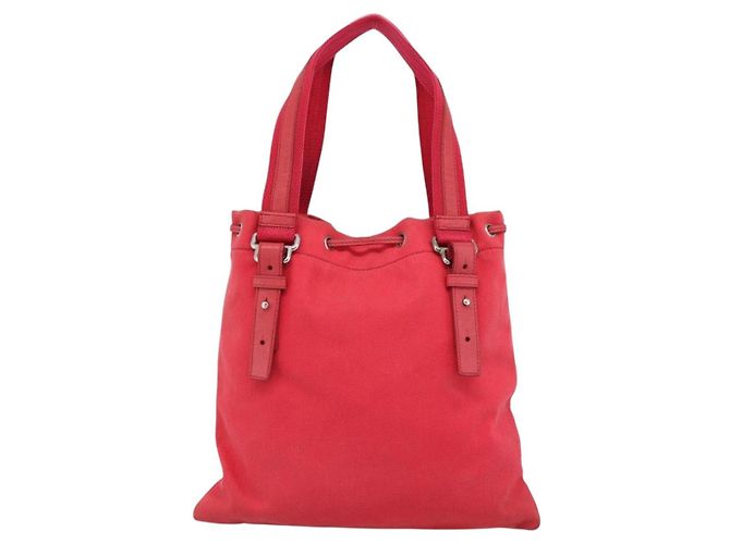 SAINT LAURENT Tote Bag Canvas Pink Silver - vista 3