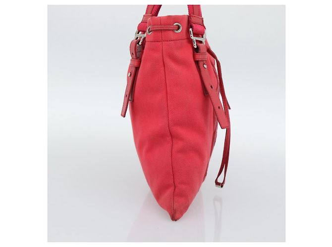 SAINT LAURENT Tote Bag Canvas Pink Silver - vista 4