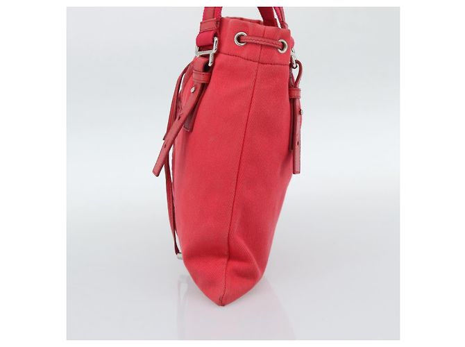 SAINT LAURENT Tote Bag Canvas Pink Silver - vista 5
