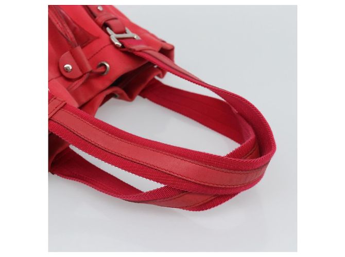 SAINT LAURENT Tote Bag Canvas Pink Silver - vista 7