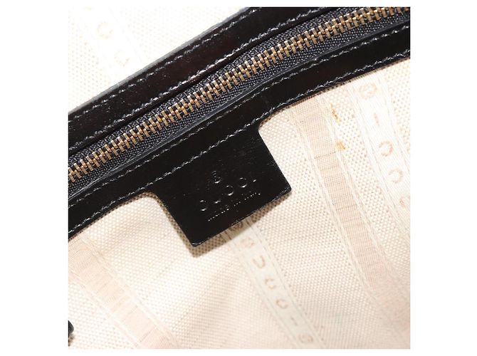 GUCCI Purse Shoulder Bag Leather PVC Black Gold 354228 - vista 16