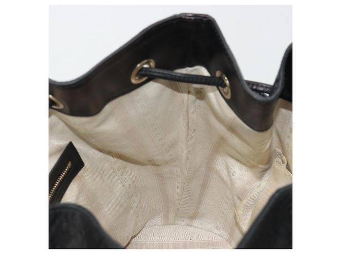 GUCCI Purse Shoulder Bag Leather PVC Black Gold 354228 - vista 18