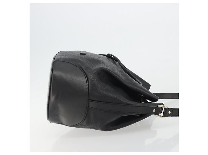 GUCCI Purse Shoulder Bag Leather PVC Black Gold 354228 - vista 4