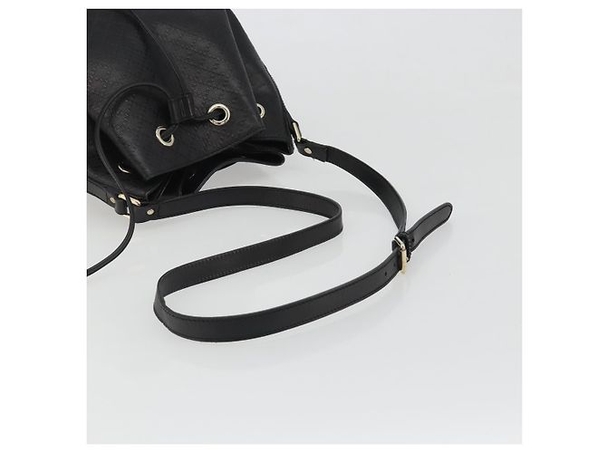 GUCCI Purse Shoulder Bag Leather PVC Black Gold 354228 - vista 7