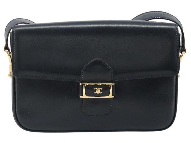 Céline CELINE Shoulder Bag Leather Navy Gold - vista 13