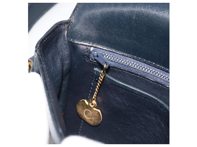 Céline CELINE Shoulder Bag Leather Navy Gold - vista 22