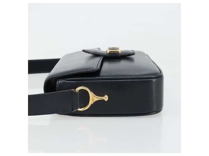 Céline CELINE Shoulder Bag Leather Navy Gold - vista 4